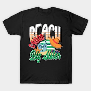 Big Sister Summer Vacation Beach Family Matching T-Shirt